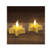 FAMILY DECOR 55244G LED-es teamécses csillag alakú, arany, 2 db