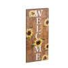 FAMILY DECOR 58503 LED-es fali kép - "Welcome" napraforgós - 8 melegfehér LED - 30 x 70 cm