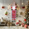 Family Fali adventi naptár - 3D skandináv manóval - textil - 100 x 28 cm