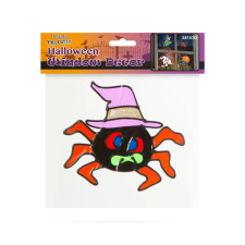 Family Halloween-i ablakdekor - színes, csillámos pók 58107D dekoráció