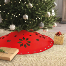 Family Karácsonyfa alá terítő (90 cm x 3 mm, filc, piros) karácsonyi dekoráció