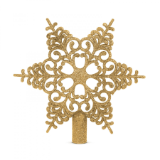 Family Karácsonyfa csúcsdísz - hópehely alakú - 20 x 20 cm - arany 58608A karácsonyfadísz