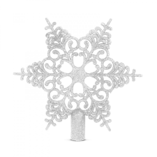 Family Karácsonyfa csúcsdísz - hópehely alakú - 20 x 20 cm - ezüst 58608B karácsonyfadísz