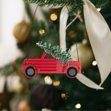 Family Karácsonyfa dísz - akasztható kisautó - 10 x 7 cm - 4 db / csomag karácsonyfadísz