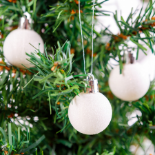 Family Karácsonyfadísz szett - glitteres fehér - 17 db / szett karácsonyfadísz