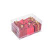 Family Karácsonyfadísz szett - piros ajándék - 4,5 cm - 6 db / szett
