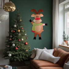 Family Karácsonyi dekoráció - rénszarvas - papír - 90 cm (58965C) karácsonyi dekoráció