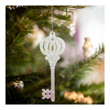 Family Karácsonyi dísz - irizáló, akril kulcs - 165 x 60 x 10 mm karácsonyi dekoráció