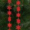 Family Karácsonyi girland - hópehely - 2,7 m - piros