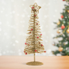 Family Karácsonyi, glitteres, fém karácsonyfa - 28 cm - arany