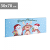 Family Karácsonyi LED-es hangulatkép - fali akasztóval, 2 x AA, 70 x 30 cm