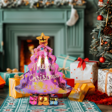 Family Karácsonyi lufi - alumínium fólia - fenyőfa - 58 x 83 cm - 58241H party kellék