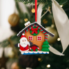 Family Karácsonyi mágneses dekoráció - 2 az 1-ben - mézeskalács házikó mikulással - 85 x 75 mm