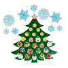 Family Karácsonyi öntapadós falmatrica - adventi kalendárium