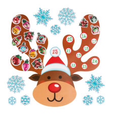 Family karácsonyi öntapadós falmatrica - adventi kalendárium szarvas (58635B) (58635B) izzó