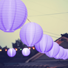 Family LED-es lampion - 1 LED - lila - 2 x AAA 11399VL kültéri világítás
