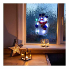 Family LED-es PVC ablakdekor - hóember - 26 x 17 cm - 3 x AAA karácsonyi ablakdekoráció