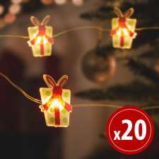Family LED fényfüzér - ajándék - 2,2 m - 20 LED - melegfehér - 2 x AA (58928) karácsonyfa izzósor
