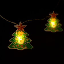 Family LED fényfüzér - karácsonyfa - 10 LED - 1,35 méter - melegfehér - 2 x AA karácsonyfa izzósor