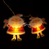  Family LED fényfüzér - mikulás - 10 LED - 1,35 méter - melegfehér - 2 x AA