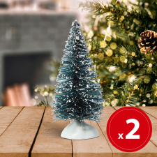 Family Mini dekor műfenyő - havas - 7,6 cm - 2 db / csomag 58703 műfenyő