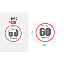  Family szalvéta "60" 33x33cm 10db-os party kellék