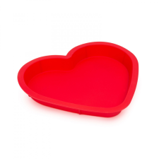 Family Szilikon szív alakú sütőforma - piros 245 x 225 x 35 mm sütés és főzés