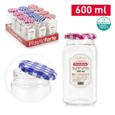  Family tároló 600ml átlátszó műanyag csavaros tetejű papírárú, csomagoló és tárolóeszköz