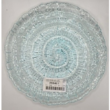  family üvegtányér átm:21cm norma áttetsző égkék party kellék