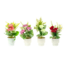  Family virág dekor kaspóban 10x10x25cm 4f. kerti tárolás