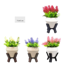  Family virág dekor kaspóban 7,5x15cm 4f. kerti tárolás