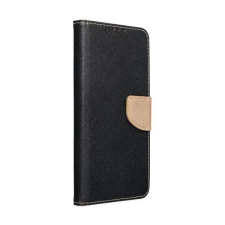  Fancy Samsung Galaxy S23 FE flip tok, fekete / arany tok és táska