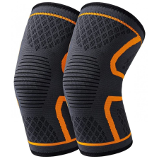 FancyWhoop térdvédő készlet 2db, fekete/narancs, nylon/spandex/latex, M gyógyászati segédeszköz