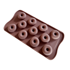  Fánk alakú, szilikon bonbon forma, 11 adagos sütés és főzés