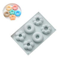  Fánk Szilikon forma-három mintás 6 adag sütés és főzés