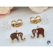  Fanni  antiallergén elefántos beszúrós fülbevaló 18K fülbevaló