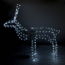 Fanni Karácsonyi mozgófejű LED szarvas - hideg fehér fénnyel / 1 méteres kültéri világítás