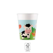 Farm papír pohár 8 db-os 200 ml FSC party kellék