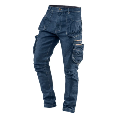  Farmer Munkásnadrág, DENIM, cipzáros oldalzsebekkel, 98% pamut, 410 g/m2, XXL