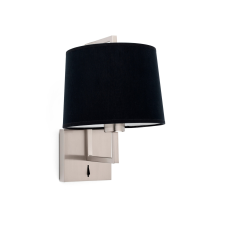 Faro Frame nikkel-fekete fali lámpa (FAR-20170-03) E27 1 izzós IP20 világítás