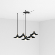 Faro Marlin arany-fekete függesztett lámpa (FAR-64133-5L) E27 5 izzós IP20 világítás