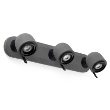 Faro Stone szürke-fekete fali spotlámpa (FAR-43502) GU10 3 izzós IP20 világítás