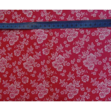 Fashion Ciklámen alapon halványrózsaszín virág mintás anyag patchwork pamutvászon, 140cm/0,5m méteráru