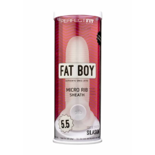  Fat Boy Micro Ribbed - Mikrobarázdált péniszköpeny (15cm) péniszköpeny