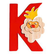 Fauna fa puzzle ABC betűk K (király) kreatív és készségfejlesztő