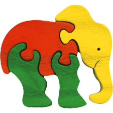 Fauna fa puzzle Elefánt kreatív és készségfejlesztő