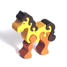 Fauna fa puzzle Ló barna kreatív és készségfejlesztő