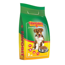 Favorit kistestű kutyatáp marha-baromfi 3kg kutyaeledel