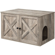 Feandrea Macska alomszekrény, alomtálca tartó, greige 80x53x50cm macskabútor