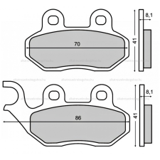Fébetét SYM 125ccm RMS 2580/2750 motorkerékpár fékbetét